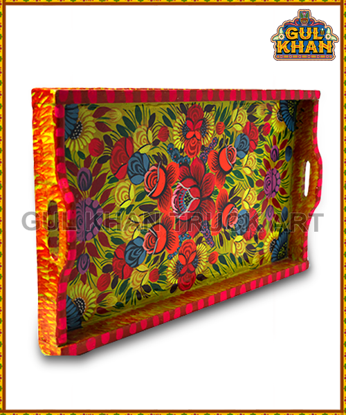 Tray (Wooden Hand Painted) Design 0019 - Gul Khan Truck Art