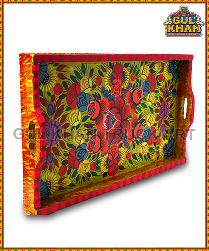 Tray (Wooden Hand Painted) Design 0019 - Gul Khan Truck Art