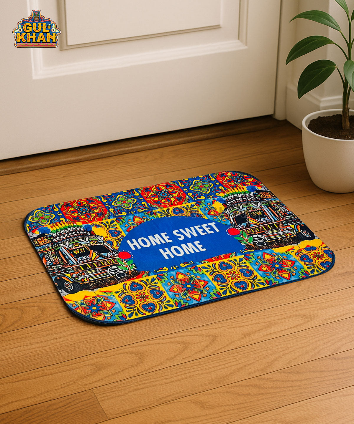W11 Printed Truck Art Floor Mat