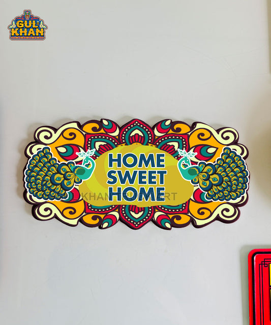 Home Sweet Home Truck Art Acrylic Wall Plate - Gul Khan Truck Art