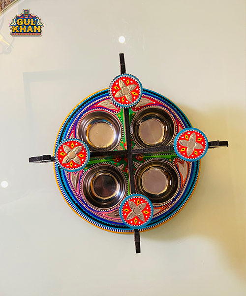 Yellow & Red Truck Art Elephant Tray