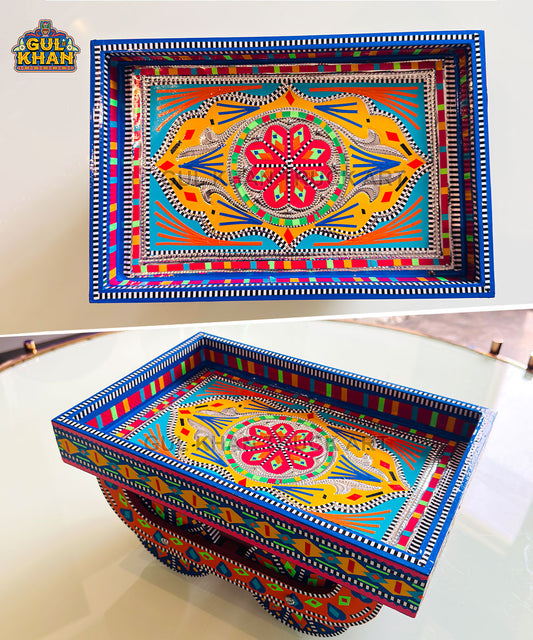 Blue & Yellow Truck Art  Thaila Tray