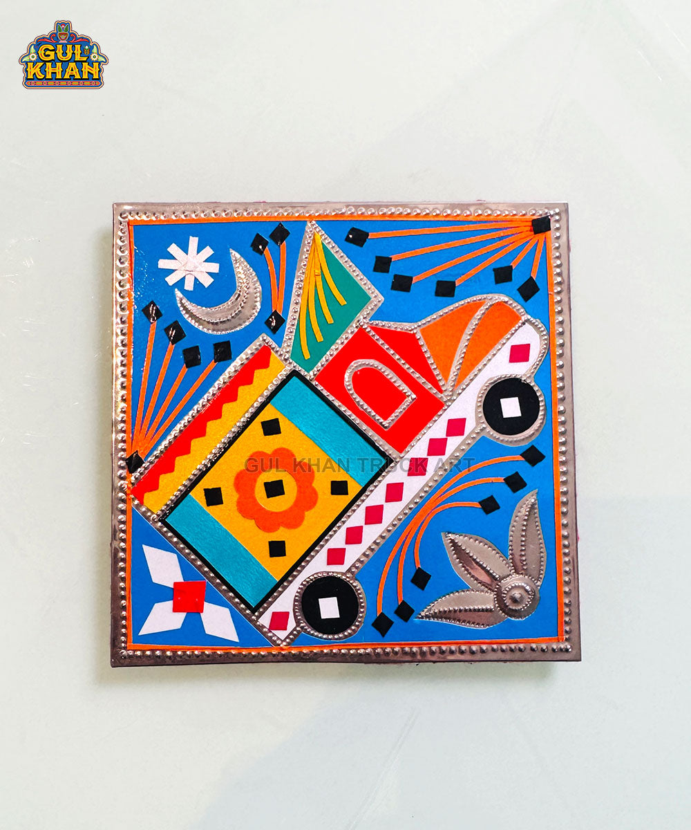 Blue Floral Chamakpatti Coaster