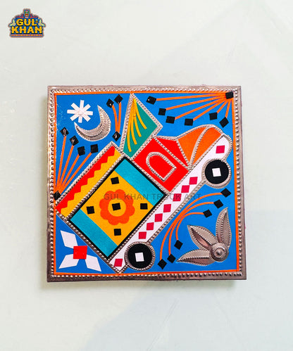 Blue Floral Chamakpatti Coaster