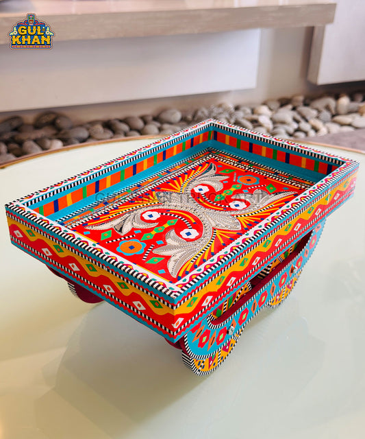 Traditional Red Truck Art Thaila Tray