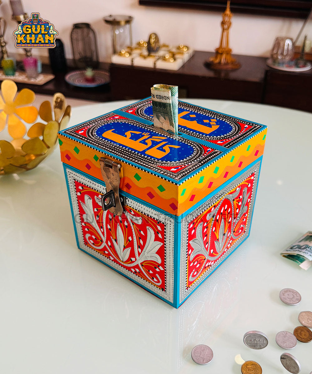 Red & Purple (Customisable) Truck Art Money Gullak