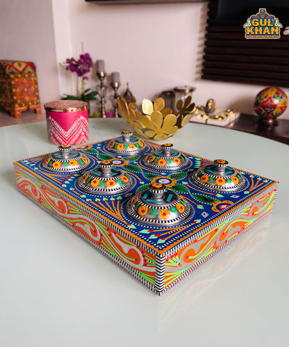 Six Partition Tray 0060 - Gul Khan Truck Art