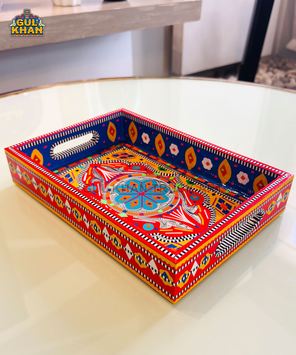 Classic Red Truck Art Serving Tray