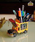 Cone Art Yellow Stationery Truck Design - Gul Khan Truck Art