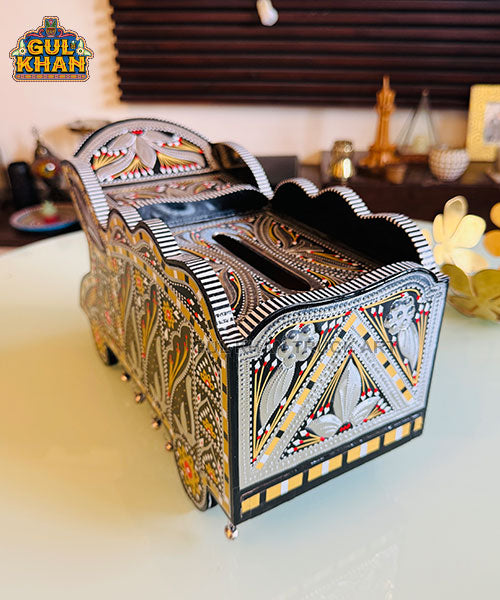 Royal Sunset Noir Truck Art Chamakpatti Truck Tissue Box Design 1