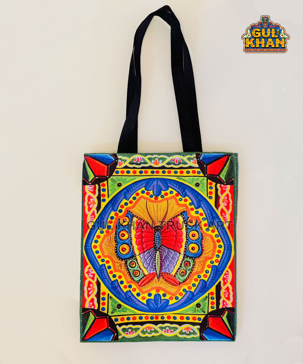 Butterfly Design Truck Art Tote Bag - Gul Khan Truck Art
