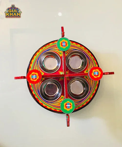 Shaadi Mubarak Truck Art Elephant Tray - Gul Khan Truck Art