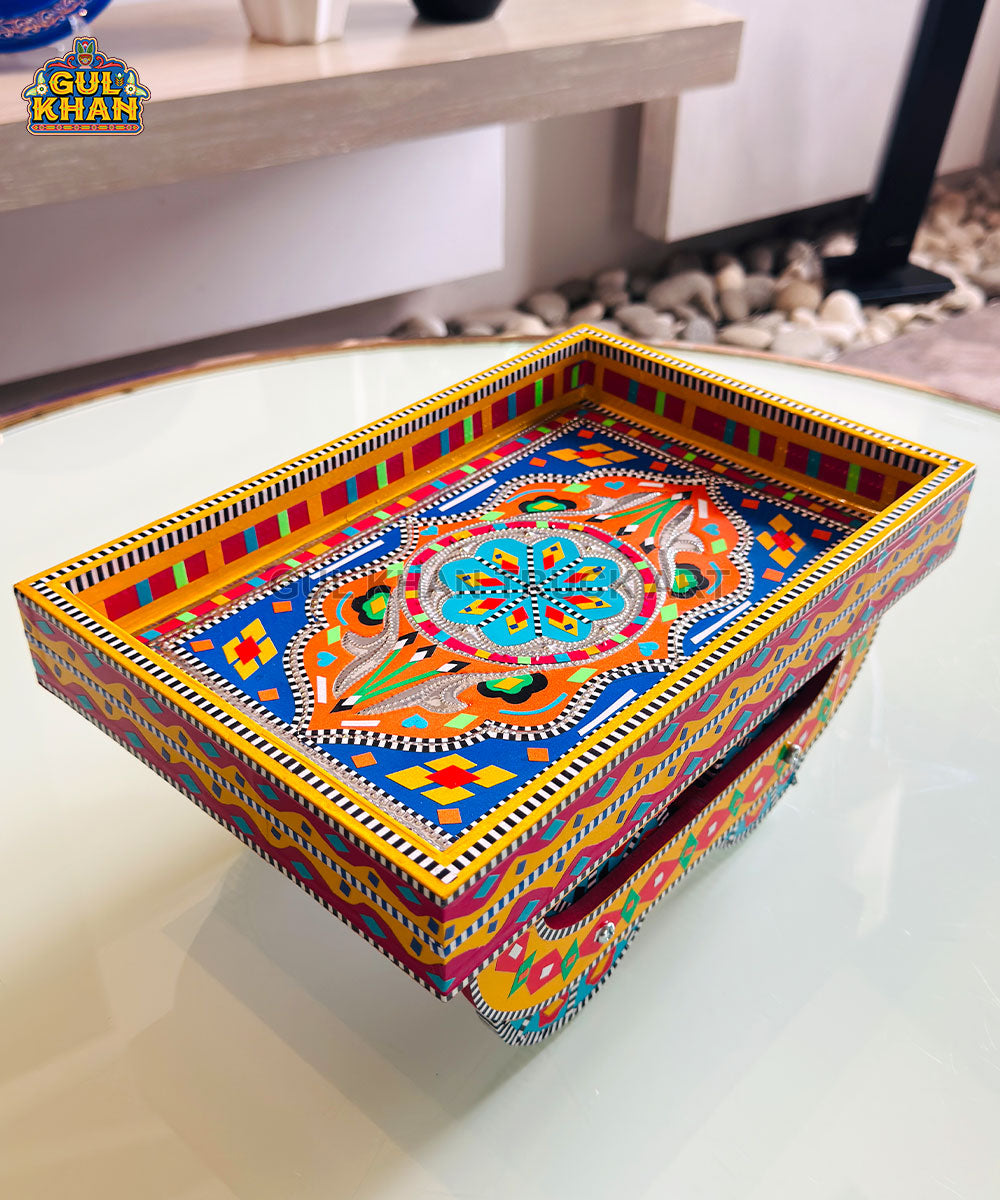 Orange & Blue Truck Art  Thaila Tray