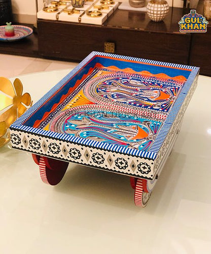 Tray with moving Wheels 002 - Gul Khan Truck Art