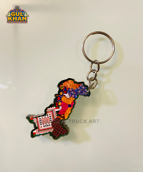 Pakistan Map Premium Acrylic Key Chain (Dual side print)