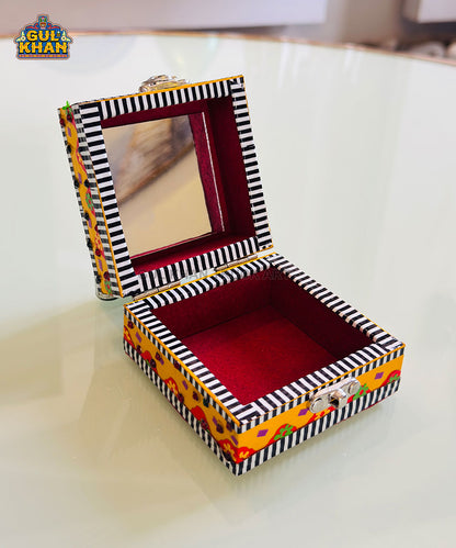 Yellow Multicolor Truck Art Jewellery Box