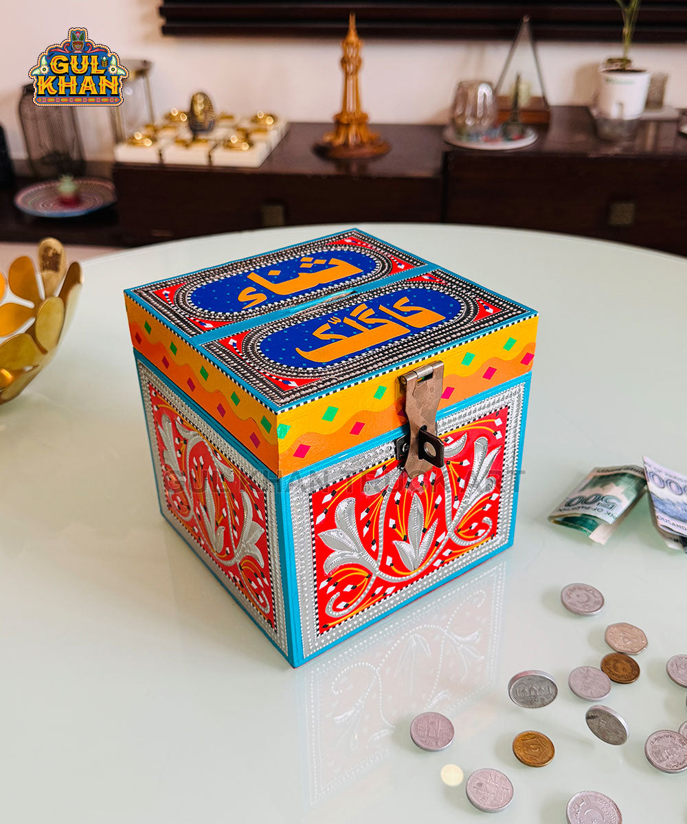 Red & Purple (Customisable) Truck Art Money Gullak