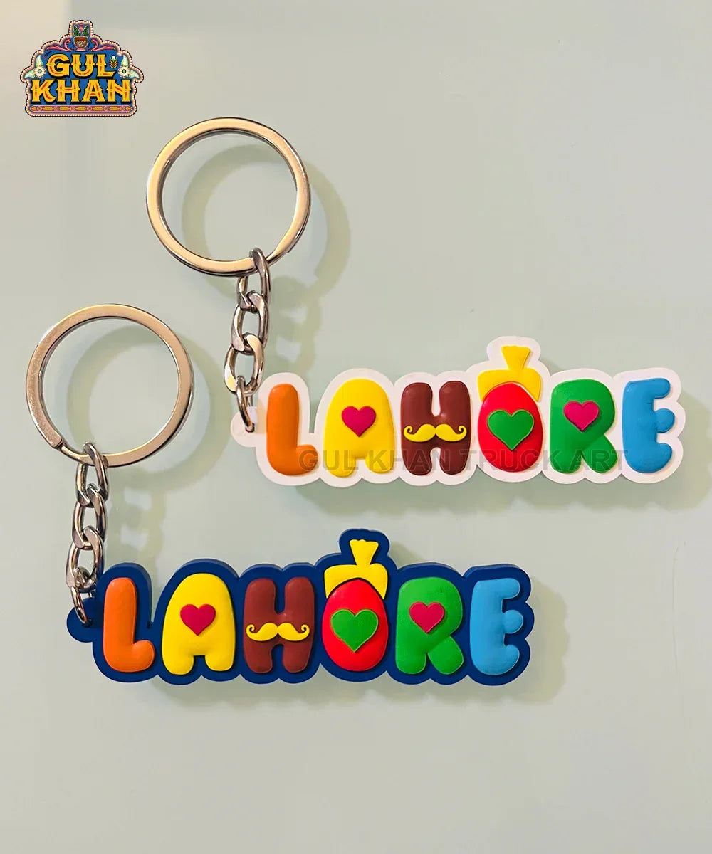 Lahore Premium Rubber Key Chain - Gul Khan Truck Art