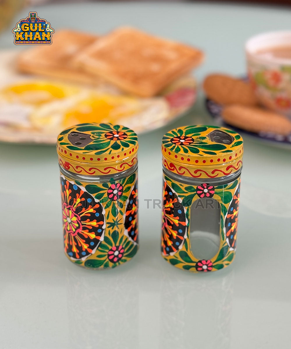 Mandala Truck Art Salt and Pepper Shaker 03 - Gul Khan Truck Art