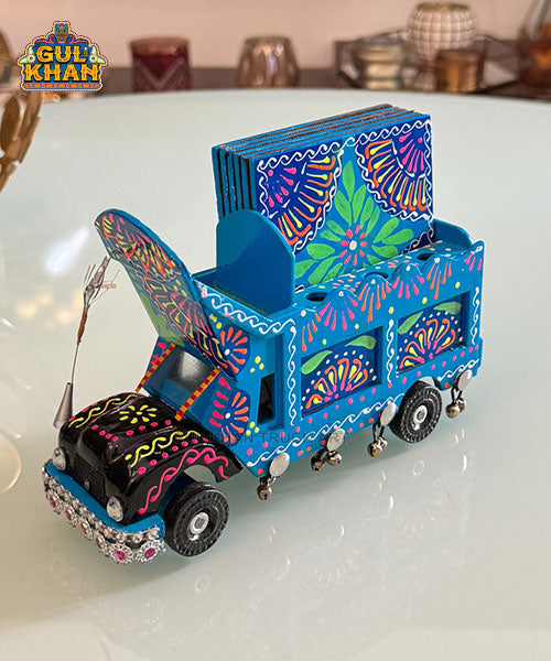 Cone Art Blue Coaster & Truck Set Design