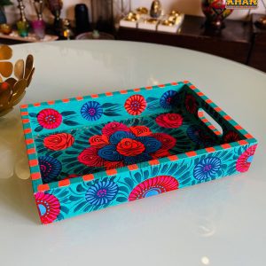 Tray Wooden Hand Painted (Mini) 7918