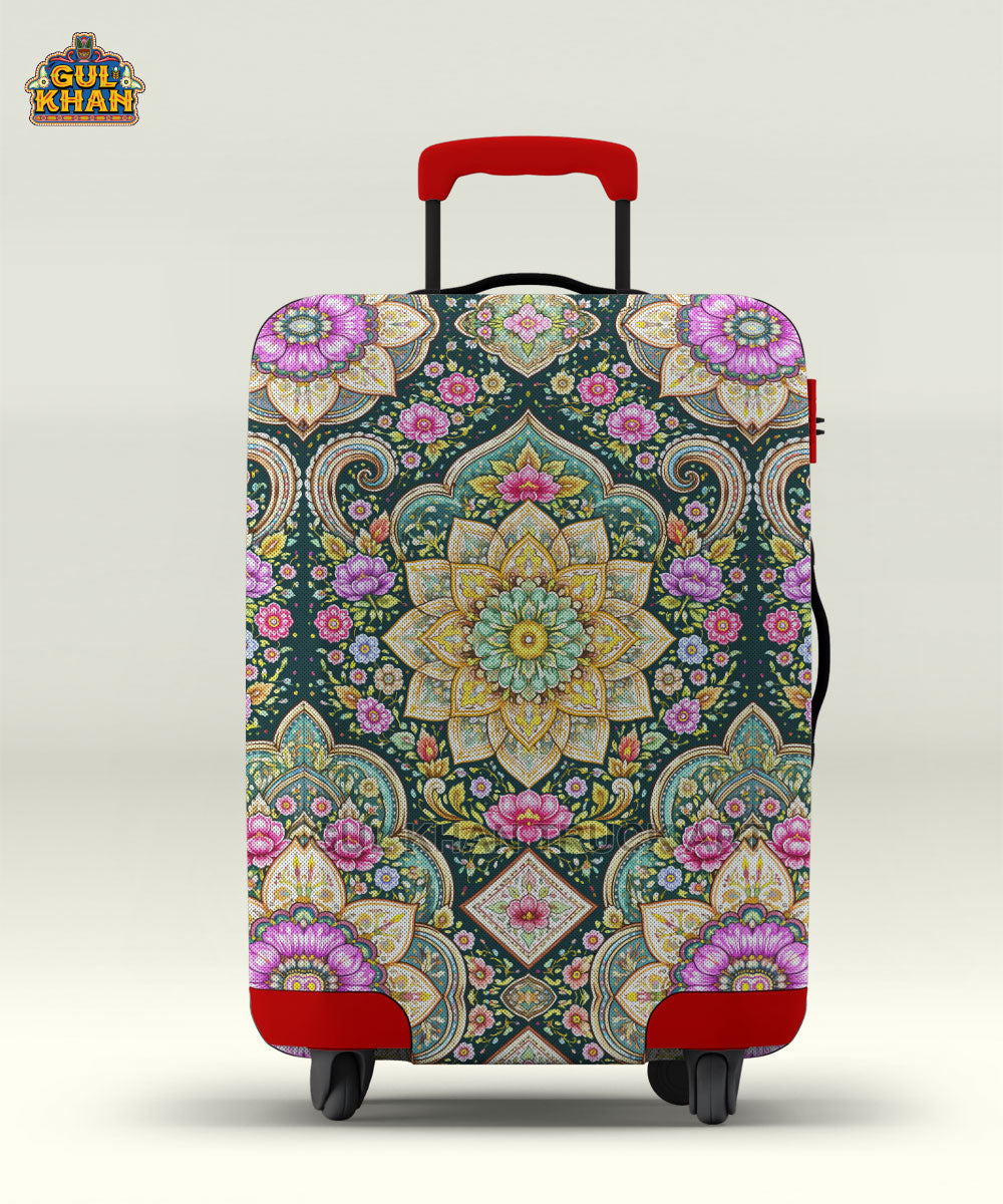 Colorful Mandala Art Trolley Bag Cover ( Customizable )
