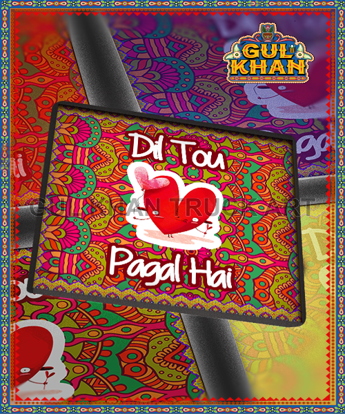 Dil Tu Pagal HEin Printed Coaster Design