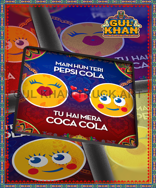 Mein HU Tere Pepsi Cola Printed Coaster Desgn