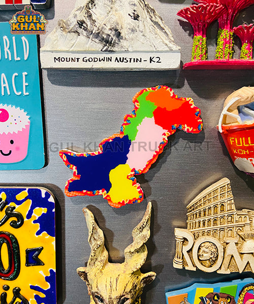 Pakistan Coloours Map Acrylic Fridge Magnet