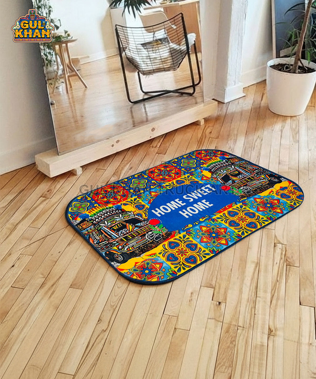 W11 Printed Truck Art Floor Mat