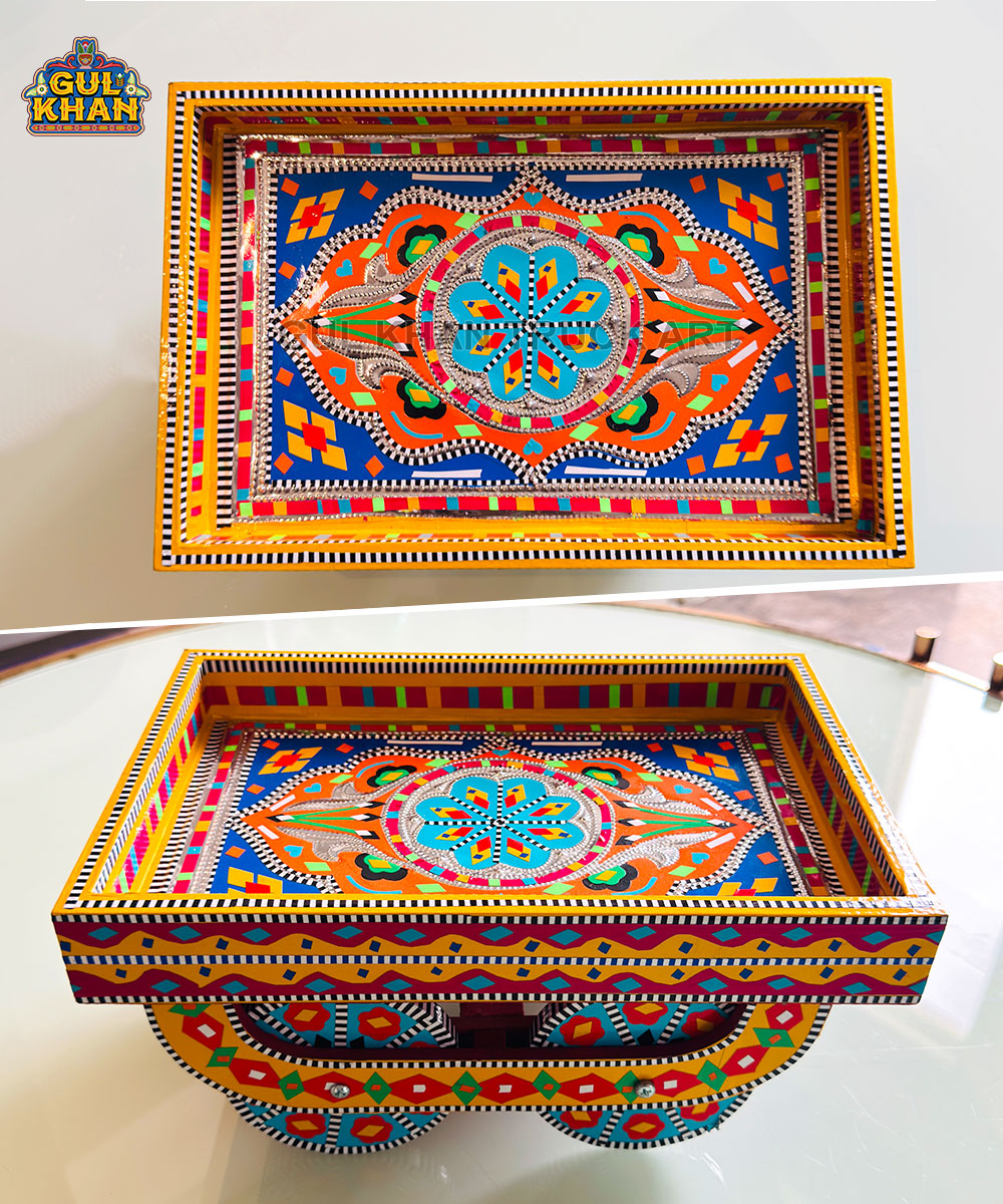 Orange & Blue Truck Art  Thaila Tray