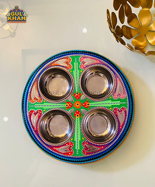 Yellow & Red Truck Art Elephant Tray