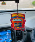 Car Hanging Red Truck (Dual side print) 04 - Gul Khan Truck Art