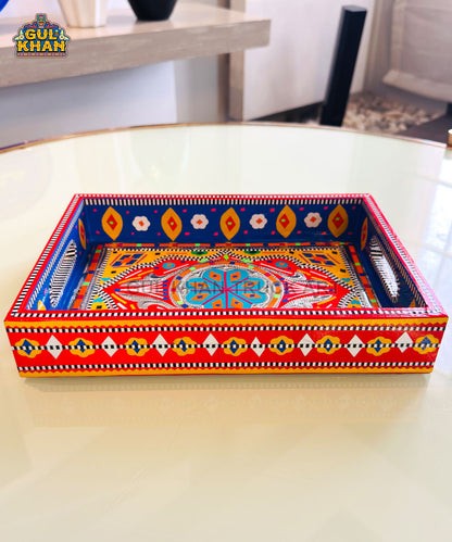 Classic Red Truck Art Serving Tray