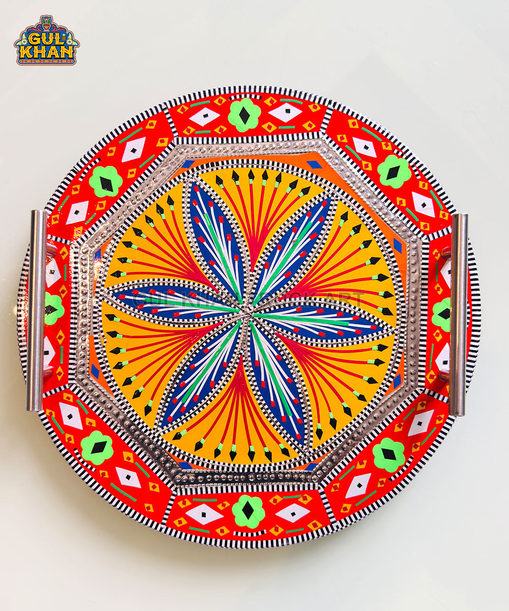 Yellow & Orange Truck Art Serving Tray