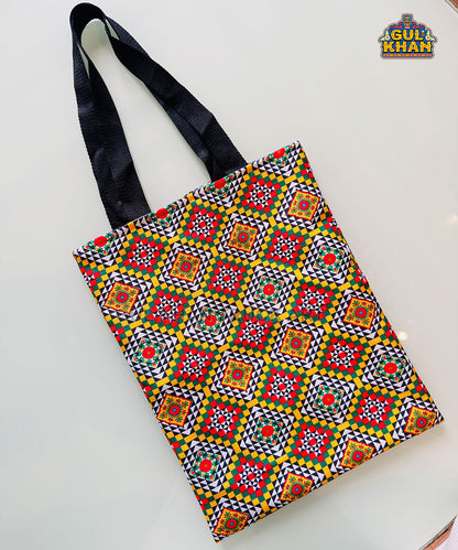Sindhi Ralli Inspired Printed Truck Art Tote Bag 03