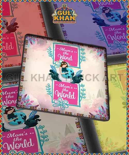 Mom’s The world Printed Coaster Design