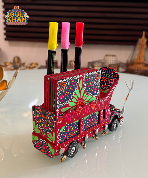 Cone Art Red Coaster & Truck Set Design