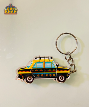Taxi Premium Acrylic Key Chain (Dual side print)