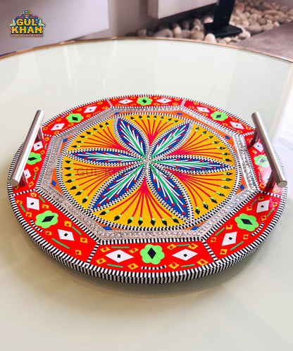 Yellow & Orange Truck Art Serving Tray