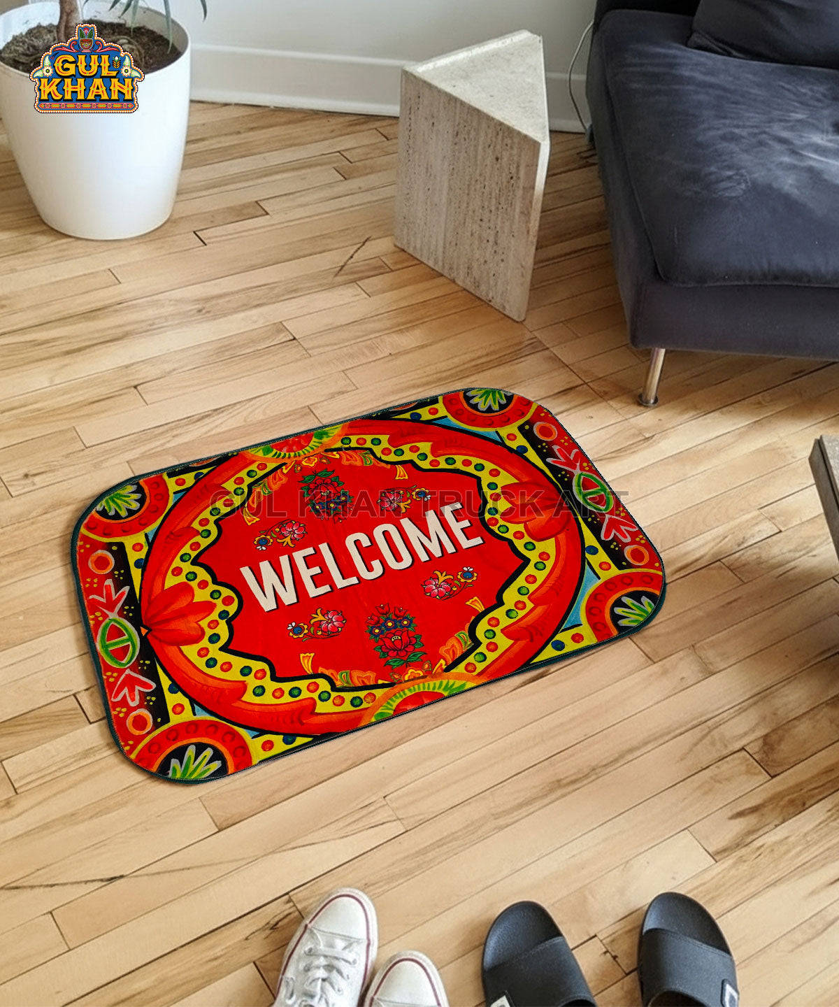 Wellcome Printed Truck Art Floor Mat