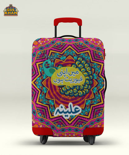 Peacock Mandala Truck Art Trolley Bag Cover ( Customizable )