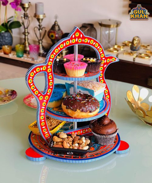3 Tier Serving Tray (Handmade) – 03 - Gul Khan Truck Art