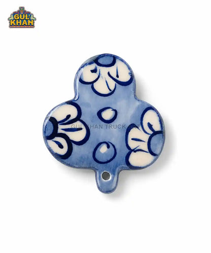 Multani Blue Pottery Floral Leaf Ceramic Magnet