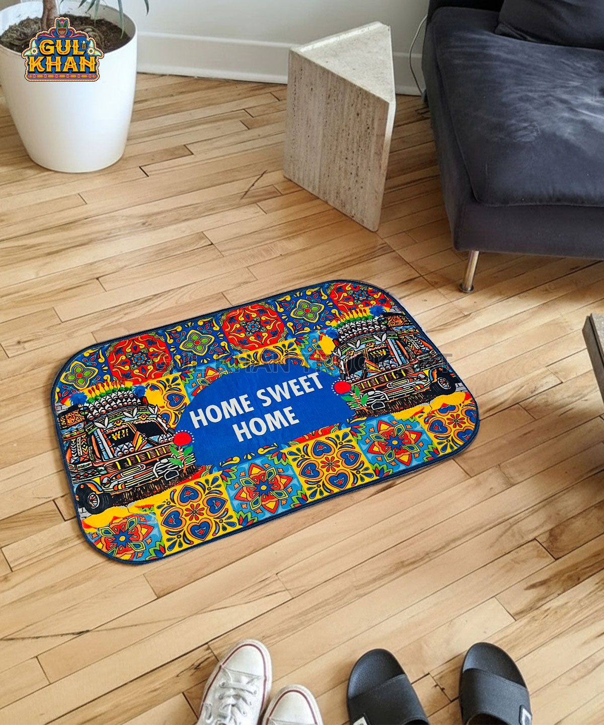 W11 Printed Truck Art Floor Mat