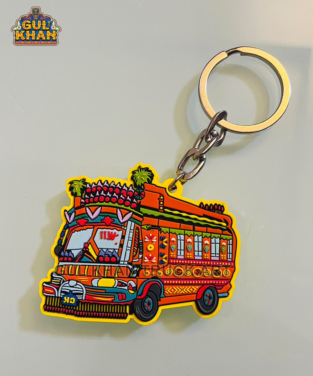 Bus W11 Premium Rubber Key Chain