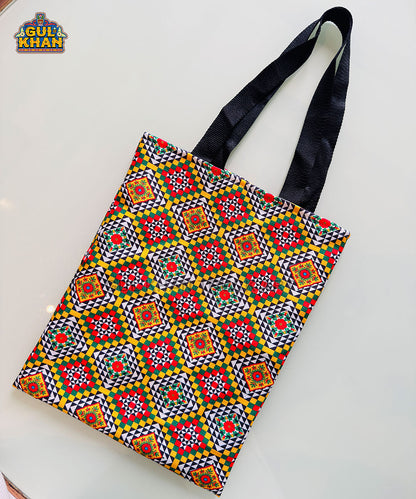 Sindhi Ralli Inspired Printed Truck Art Tote Bag 03