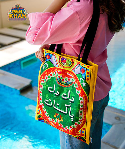 Dil Dil Pakistan Truck Art Tote Bag - Gul Khan Truck Art