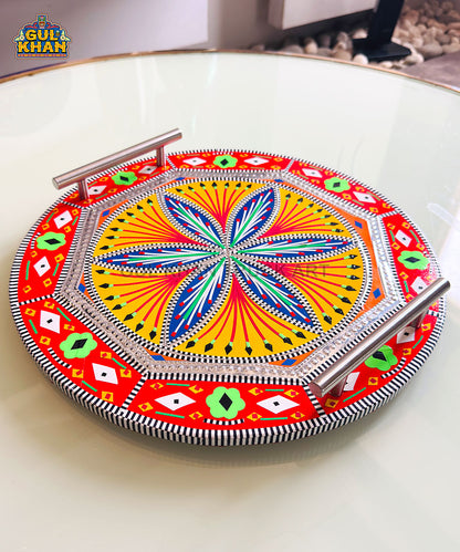 Yellow & Orange Truck Art Serving Tray