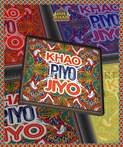 Khaoo Piyo Jiyo Printed Coaster Design - Gul Khan Truck Art